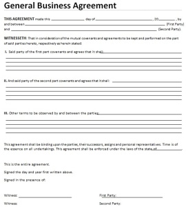 Business Contract Templates – Free Printable Templates